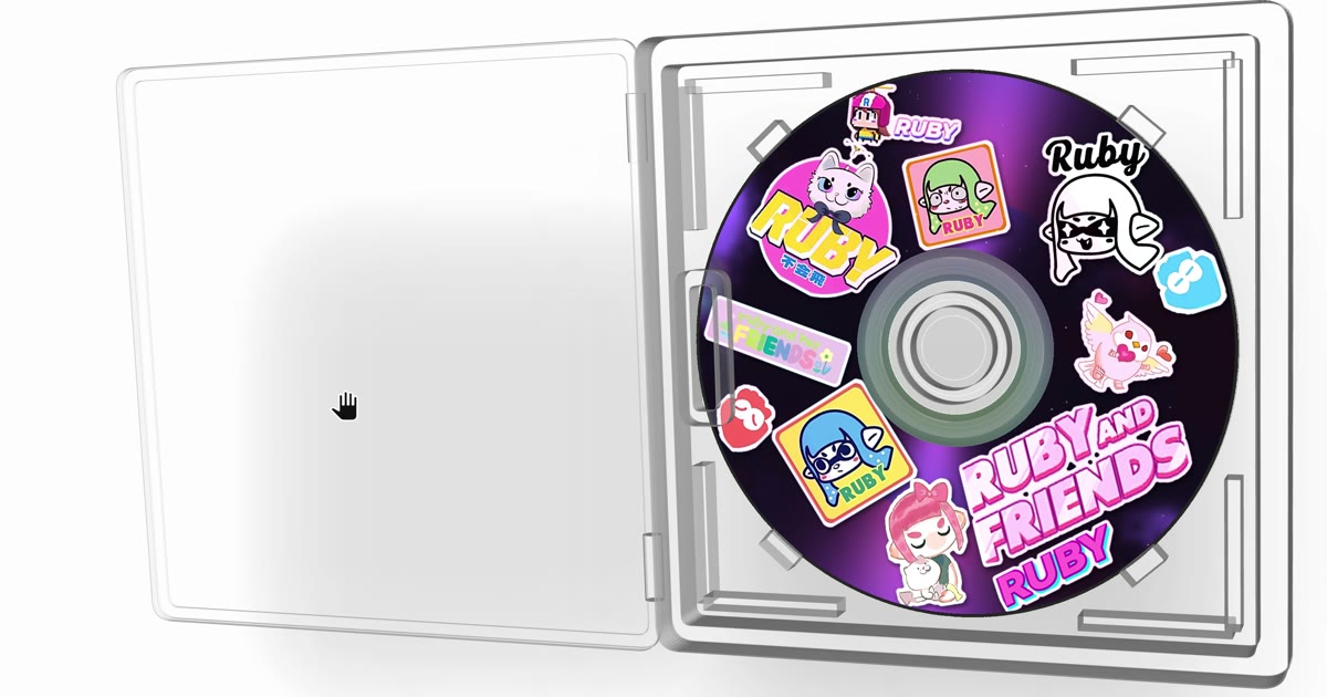 3D Y2K 透明 CD 盒动效